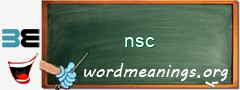 WordMeaning blackboard for nsc